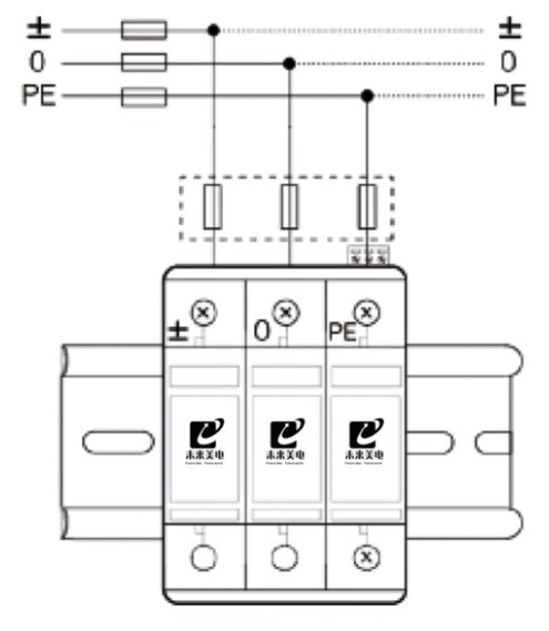 浪涌保護器接線圖